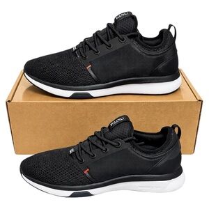 KURU Atom Shoes Mens Size 9.5 Wide Black Mesh Athletic Sneakers Comfort Walking